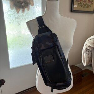 Navy Camouflage Tumi Alpha Bravo Kelley Sling bag